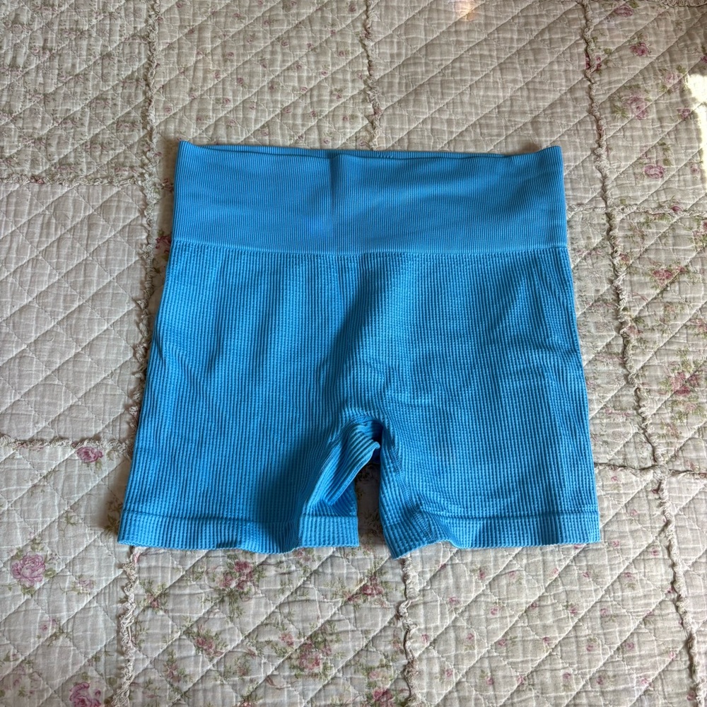 colsie blue workout shorts worn minimally
